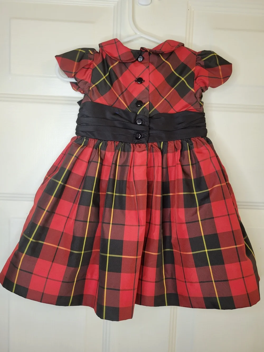 Ralph Lauren Red Plaid Dress with Black Sash
